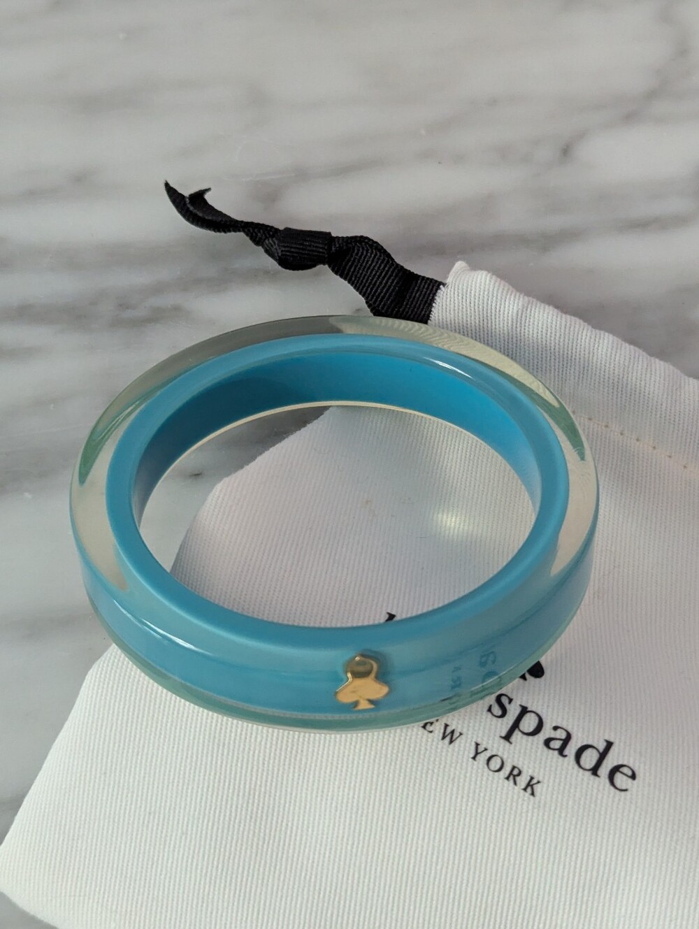 kate spade Turquoise Around Town Bangle with Gold Spade Accent - New In Dust Bag - Picture 7 of 16